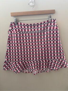 Golftini “The Fighter-Short” Geometric Print Golf Skort — Size L